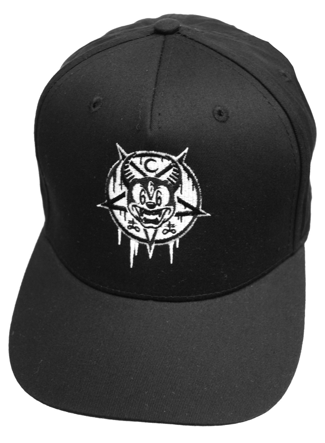 Mickey 666 Genuine Darkside Black Embroidered Baseball Cap