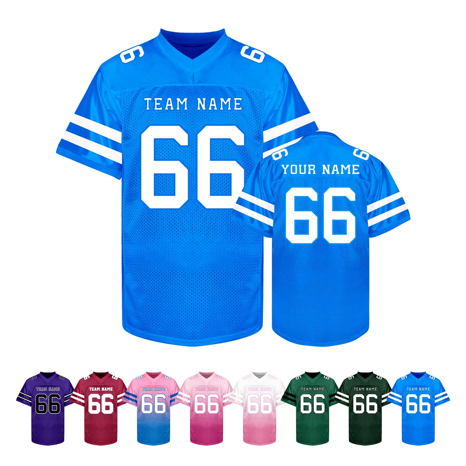 Custom Football Jersey Personalized Team Name Number Logo Customized Shirt for Men Youth Women Kids