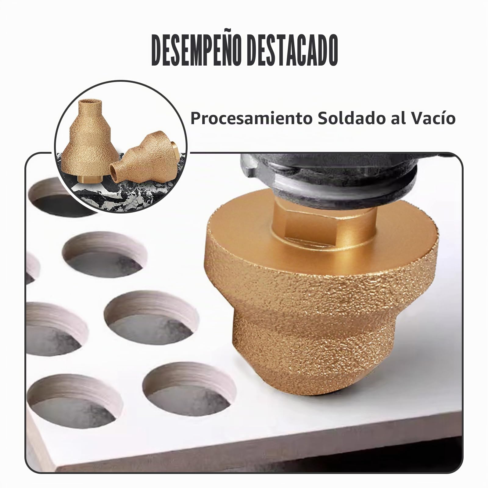 Broca de diamante escalonada, broca de fase, 20-35-50mm M14 rosca, broca para azulejos para amoladora angular, sierra perforadora para agrandar, recortar, dar forma a agujeros para mármol