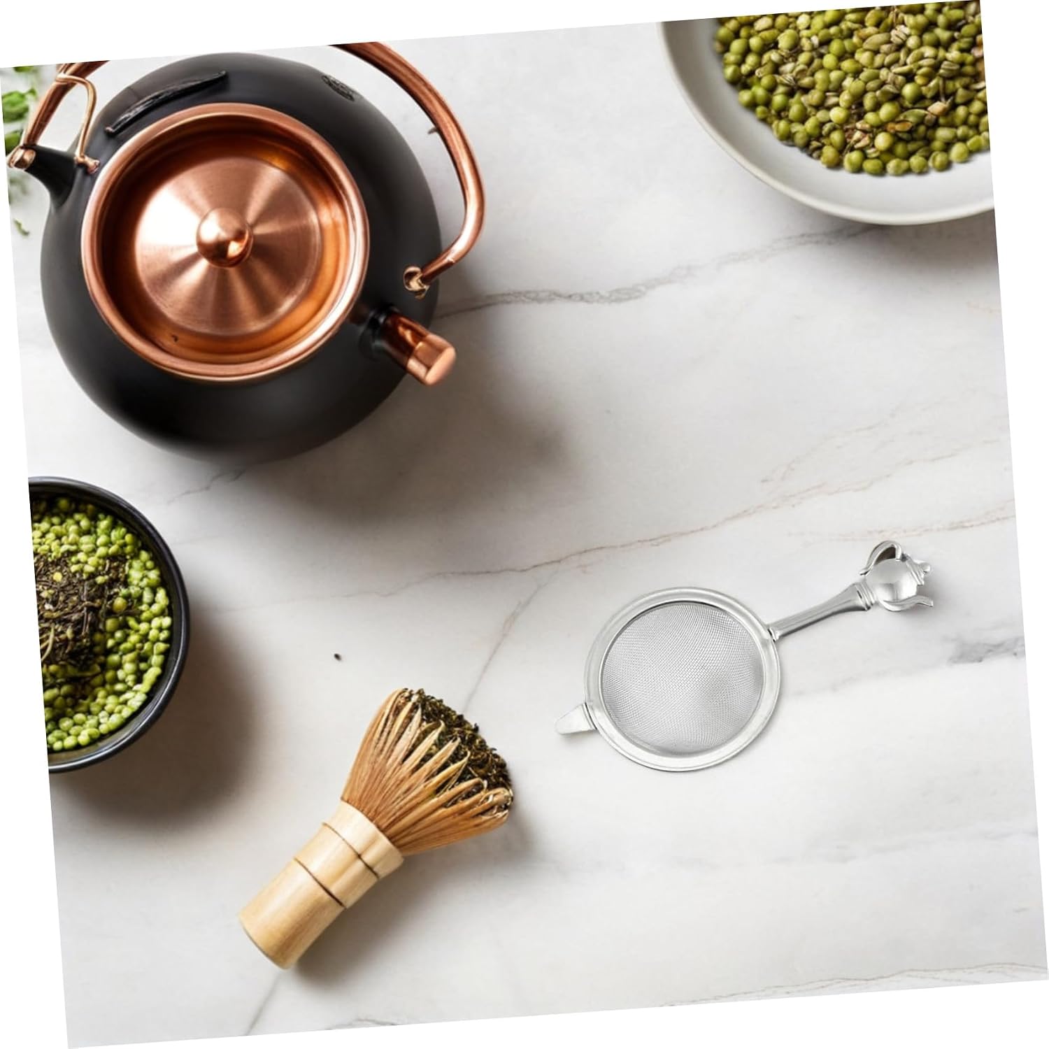 304 Stainless Steel Fine Mesh Tea Colander with Handle for Home Office