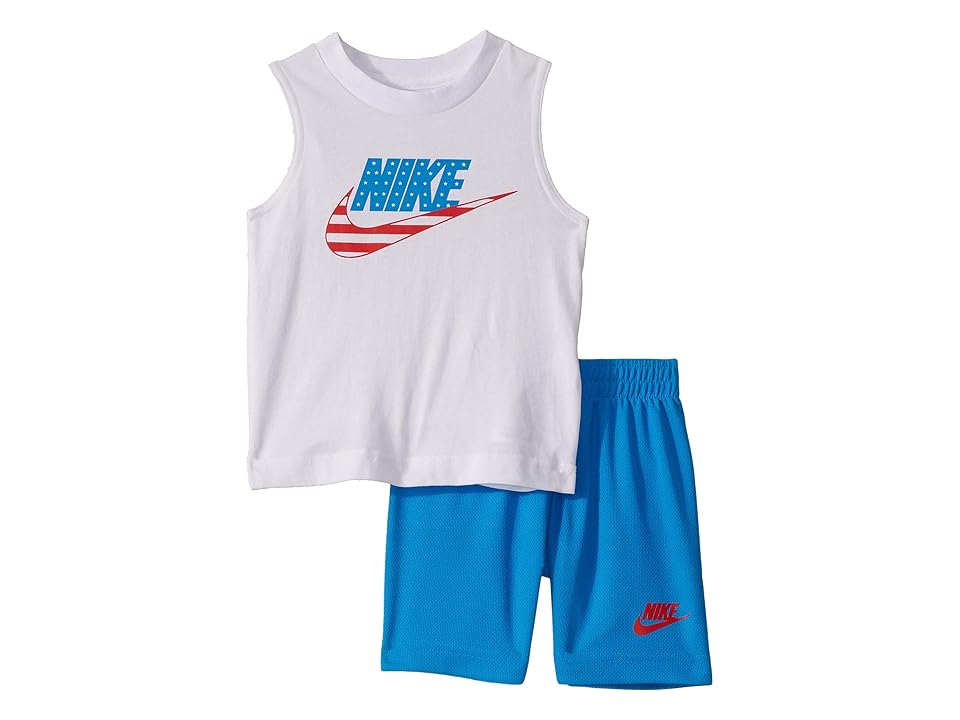 

Nike Kids Americana Muscle Tee and Shorts Set (Toddler) (Photo Blue) Boy's Active Sets