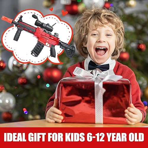 Miniatura 6 de Pistola de juguete realista de rifle de francotirador, pistola eléctrica de espuma con alcance, 100 balas suaves, 2 revistas para niños de 8 a 12