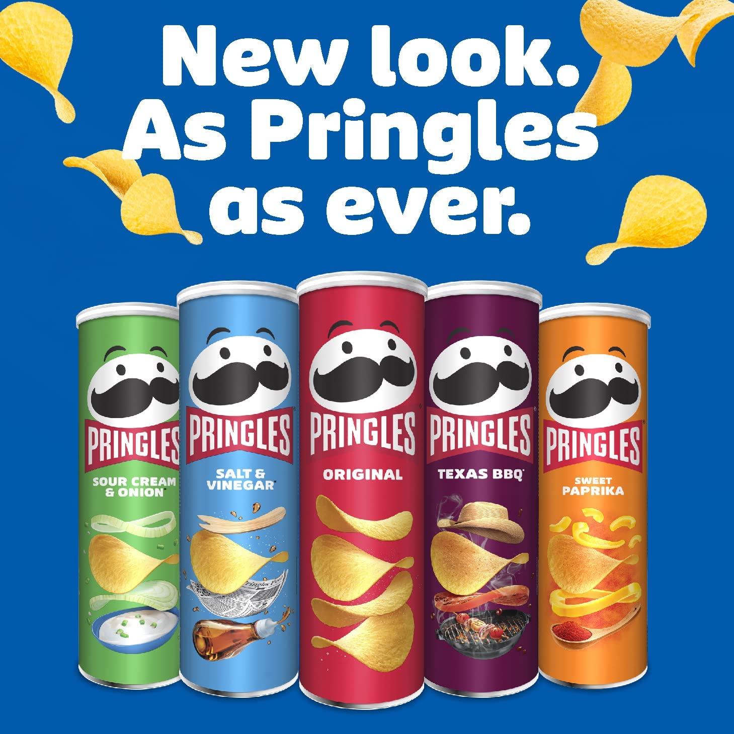 Pringles Ketchup (8 x 165 g) – der unwiderstehliche Snack-Klassiker in der praktischen Dose – knackige Chips mit Ketchup-Geschmack – Pop. Play. Eat.