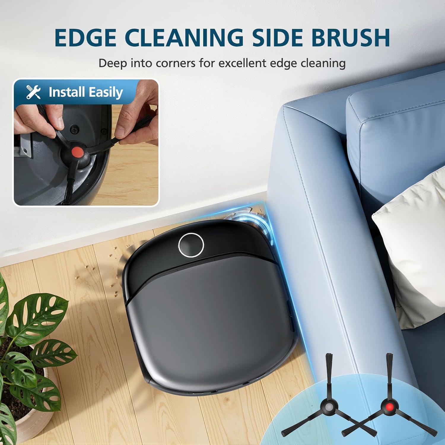 Omni S1 Pro/S1 Accessory Kit for eufy S1, Omni S1 Pro Robot Vacuum Replacement Parts, Include 1*Main Roller Brushes, 2*Mopping Rollers, 6*Side Brushes, 4*HEPA Filters, 6*Dust Bags, 1*Cleaning Tool