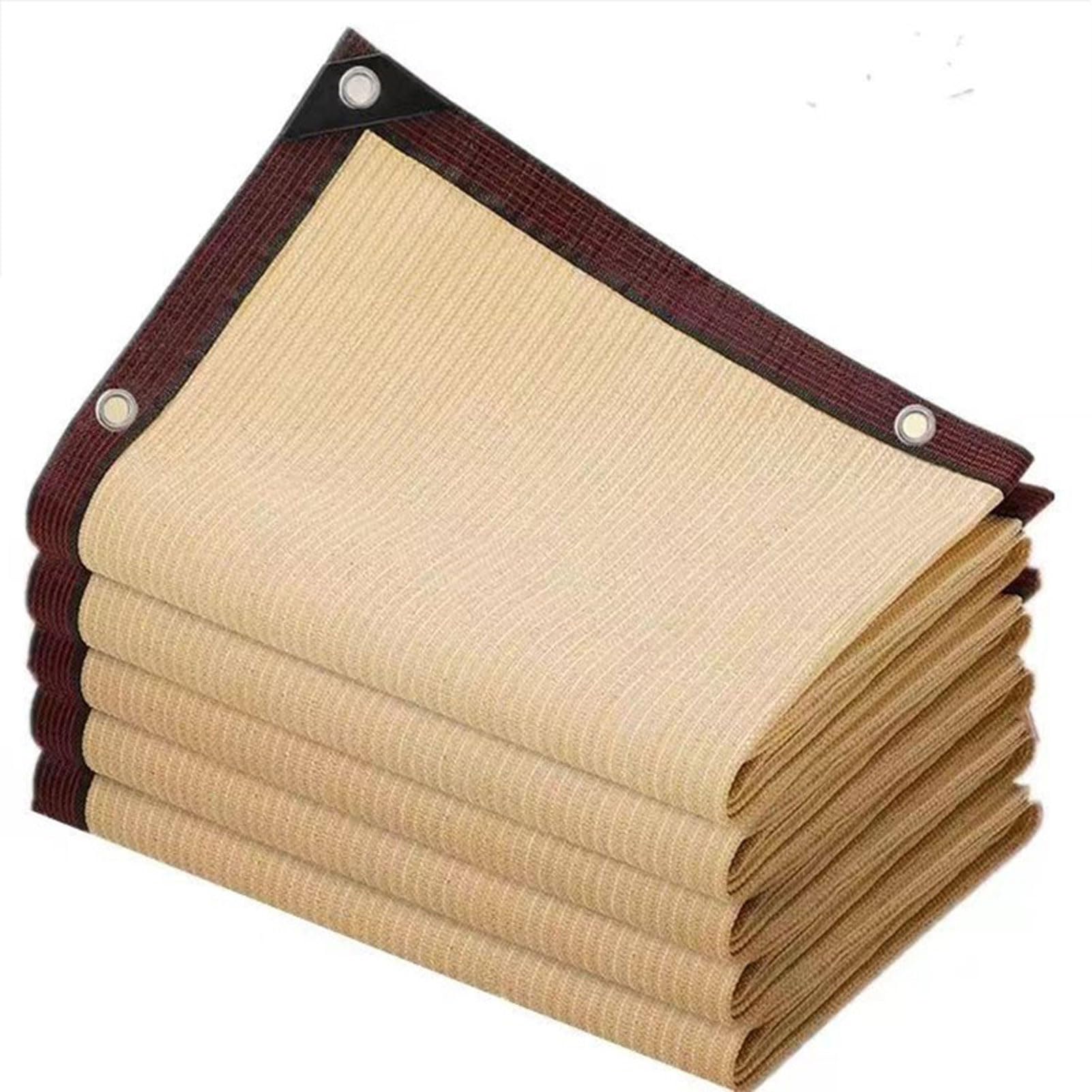 WQPMNYG Beige Shade Net 12x12m 85% UV Protection Greenhouse & Camping Shade Grommeted Sunshade for Outdoor Pergola & Balcony Durable Canopy Covering