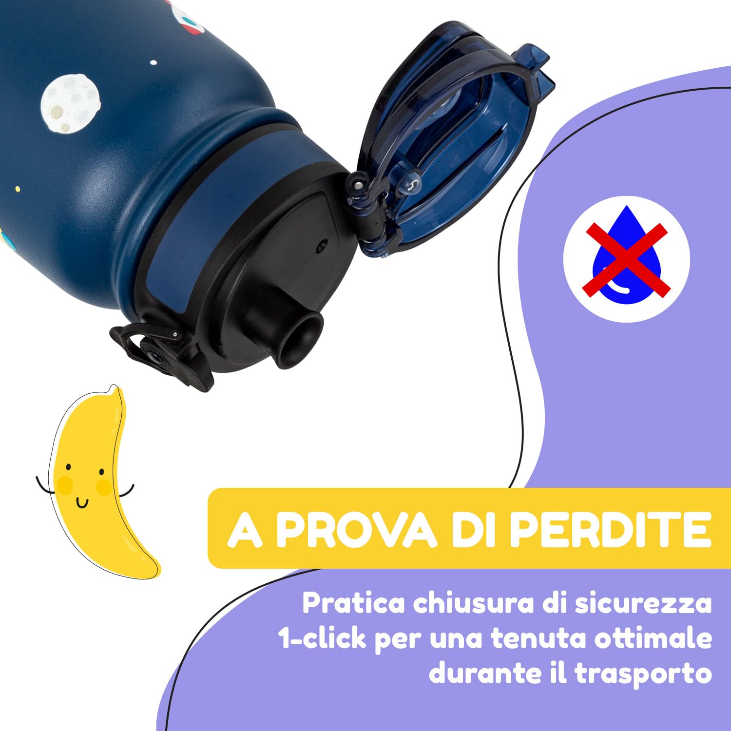 schmatzfatz Borraccia Termica 550 ml, Borraccia Isotermica per Bambini, Bottiglia Isotermica per Bevande Calde, Termus Acqua Fredda, Borraccia Termos, Senza BPA, Bottiglia Metallo Senza Fuoriuscite