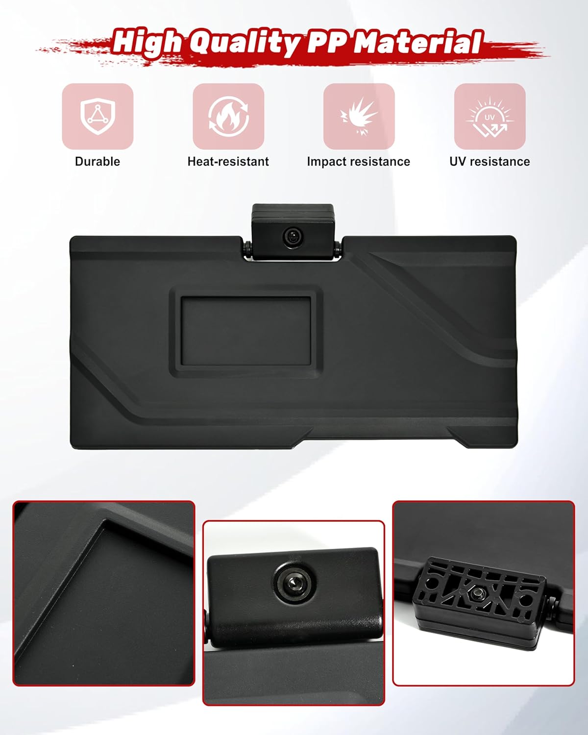 PP Sun Visors for Polaris Ranger XD 1500 Premium/Northstar 2024 2025 Accessories, 135° Adjustable Foldable Anti-Glare Thick Sun Shield Shade Blockers Panels, Replace OEM #2890571, 2PCS