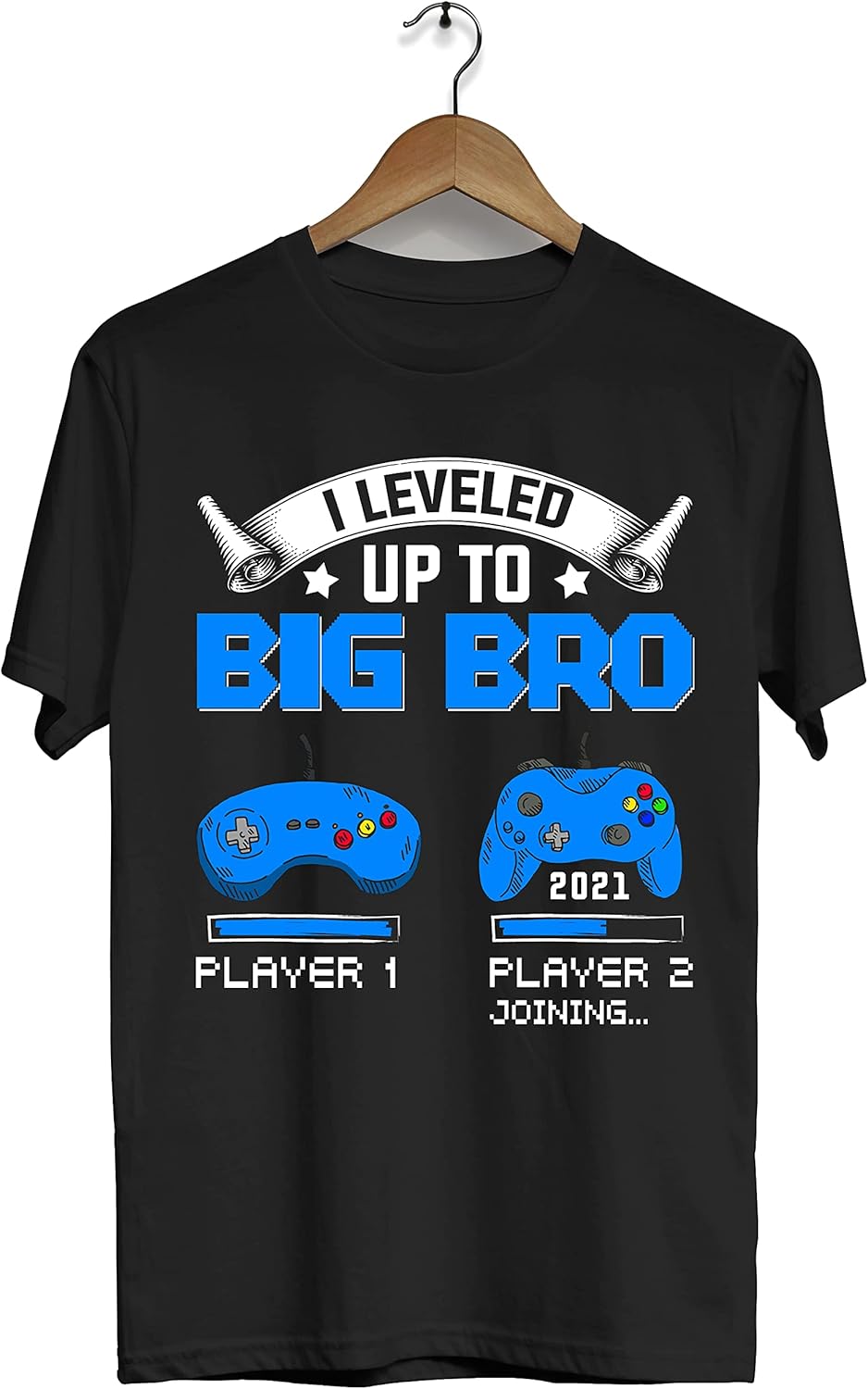 Funny BigBro Shirts I Leveled Up to BigBro Promoted to BigBro Shirt for Men Game Lovers Men's