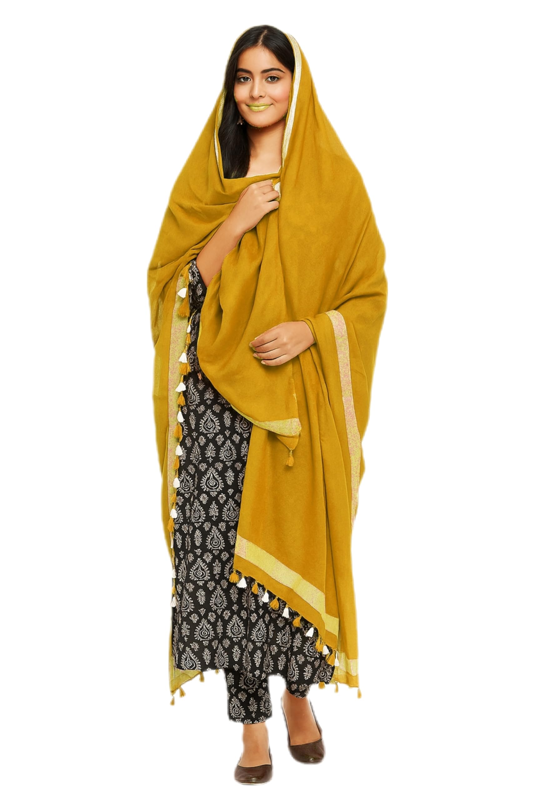 zh clothing brand Women's Plain Linen Cotton Dupatta With Silver Zari Border | Handloom Woven | Elegant & Soft Texture| Daily & Traditinal Ethnic Look | Perfect For Summer & Office Wear-picture-49