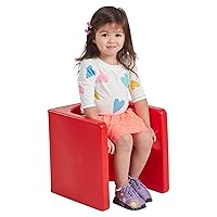 Vista 35 de ECR4Kids Tri-Me 3 en 1 silla cubo, muebles para niños, color azul polvo