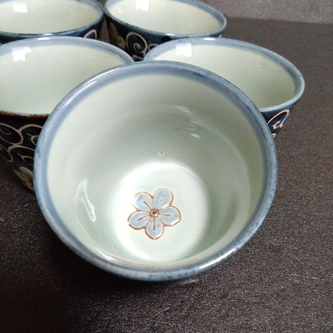 波佐見焼 龍庵窯 そば猪口5個 料亭 レストラン お祝い（2025年