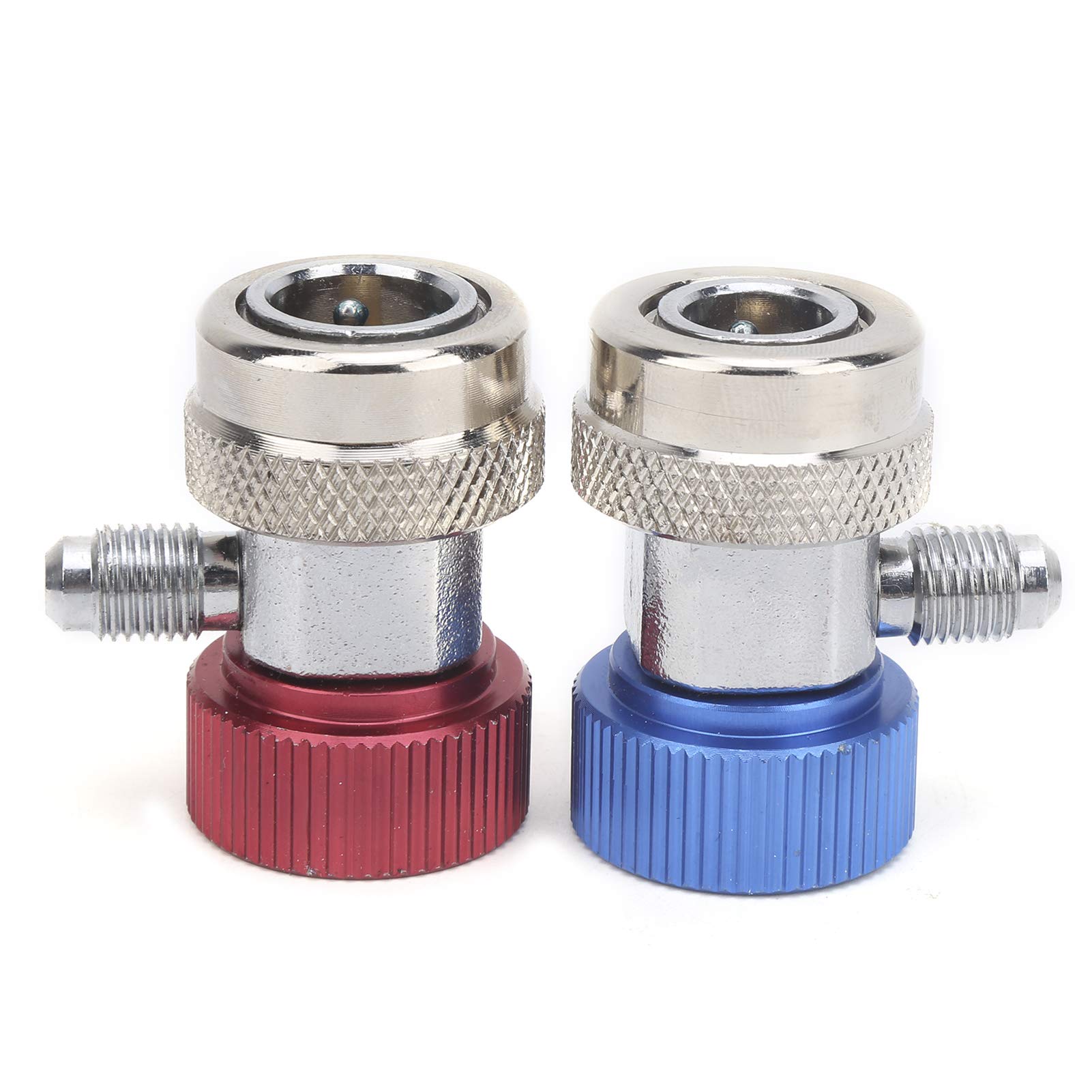 2 Pièces Adaptateurs à Coupleur Rapide R134a, Jauge de Climatisation Haute et Basse Pression, Connecteur de Tuyau de Collecteur, Accessoires Automobiles(R134A
