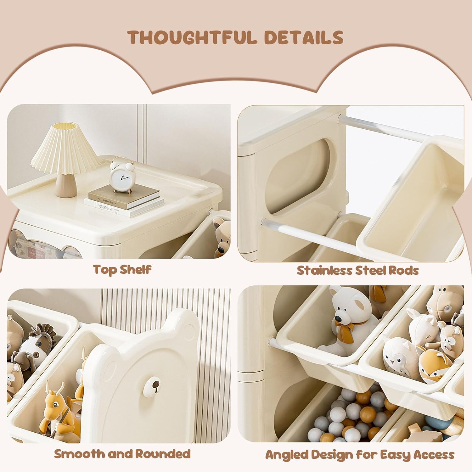Toy Storage Organizer Kids Toy Chest with Plastic Bins Drawers Storage Cabinet Toddler Bookshelf Floor Chest for Playroom, Bedroom, Nursery(38.97 * 15.35 * 44.8in)