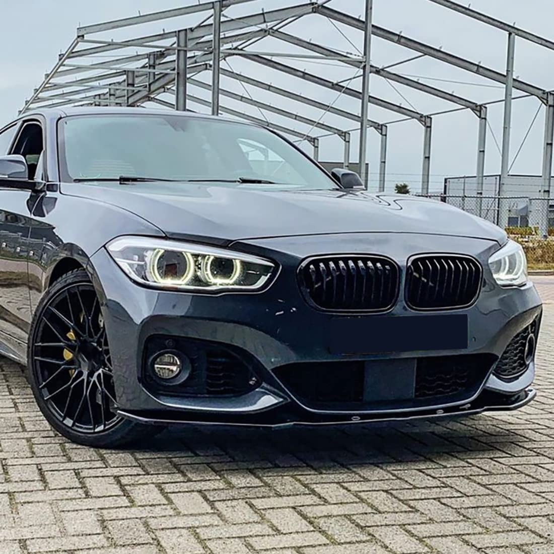 Auto Paraurti Anteriore Splitter Labbro Inferiore Per BMW 1 Series F20 F21 M-Pack 118i 120i 2015-2019 ABS Spoiler Guardie Del Corpo Kit di Protezione Decorativa Auto Mento Spoiler Trim