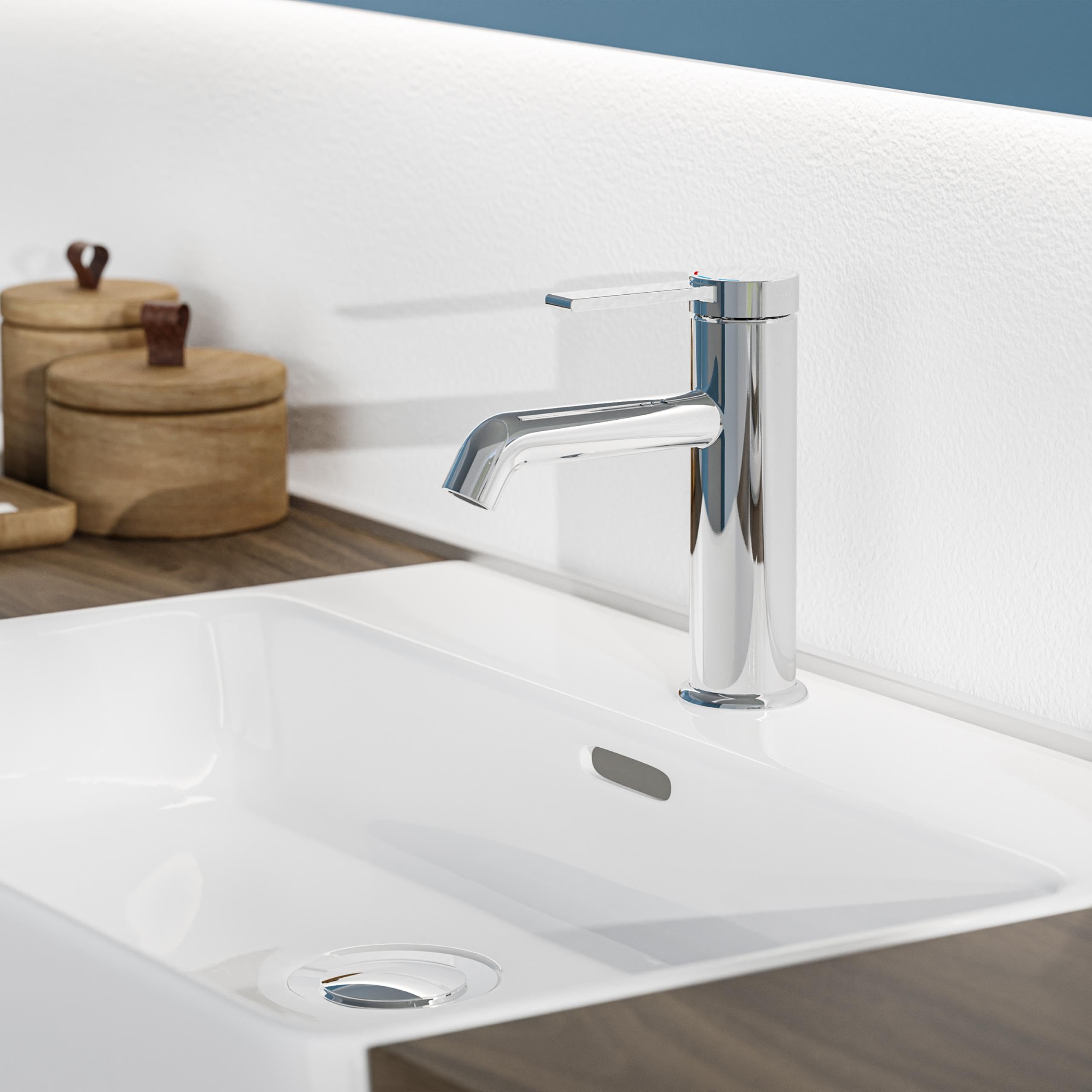 SCHÜTTE LOS ANGELES 33100 LOS ANGELES 33100 - Grifo monomando para baño con tapón de desagüe (cromado)