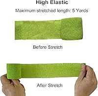Vista 24 de Baisunt Paquete de 6 vendajes cohesivos de 1 pulgada, cinta autoadhesiva autoadhesiva autoadhesiva transpirable para muñeca, tobillo, deportes