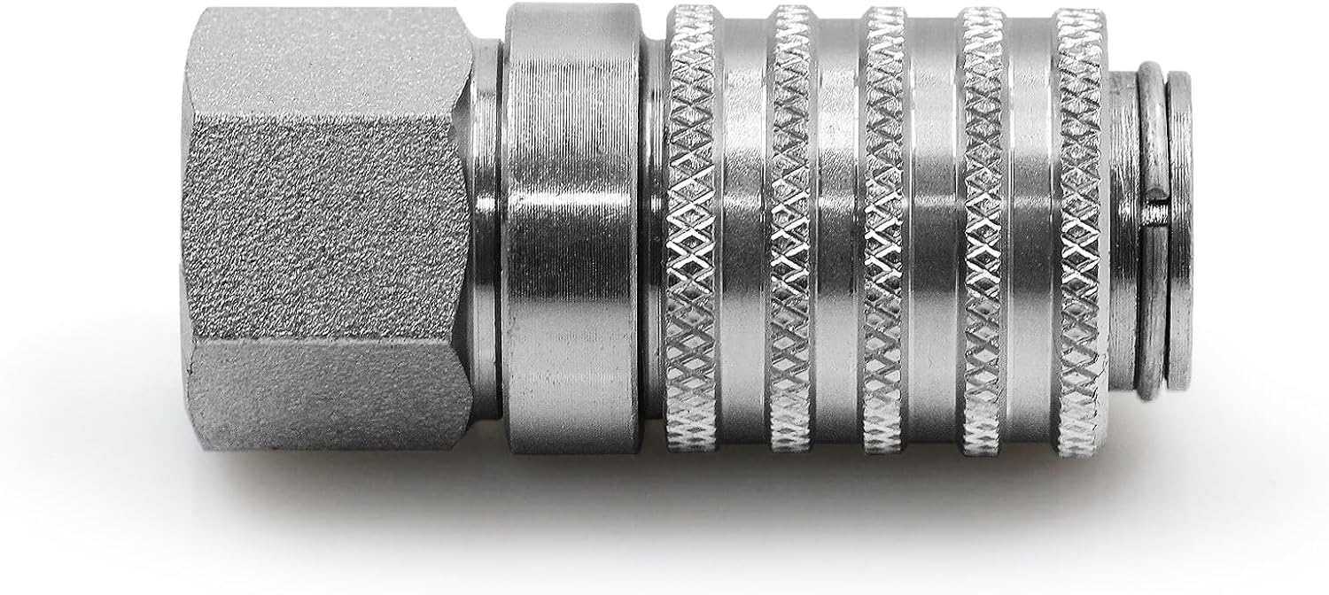 PD242 Series PK Style Steel Test Port and Diagnostic Equipment Quick Coupler with Female Pipe Thread, 1/8