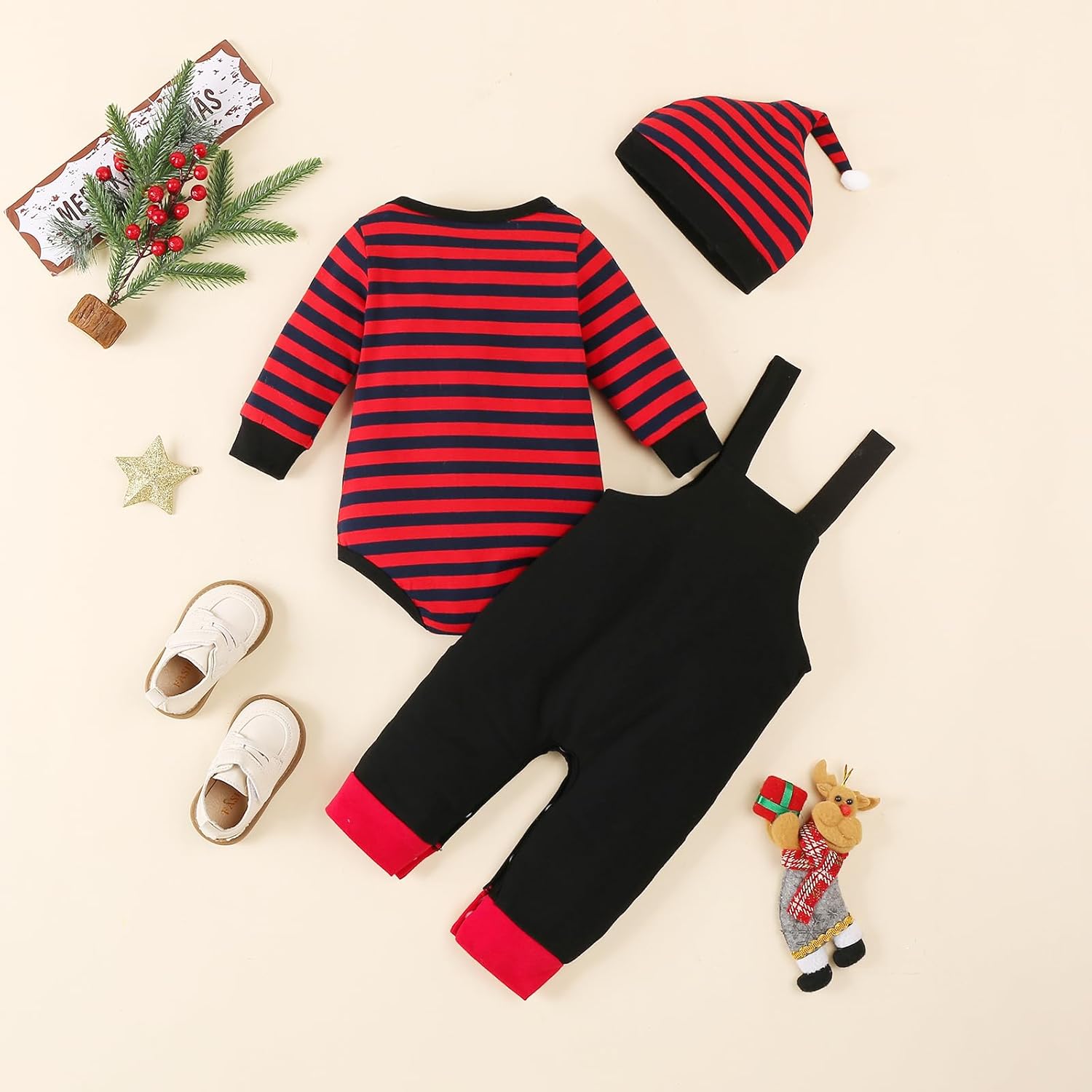 Baby Boy Christmas Clothes,Infant baby Boy Xmas outfits,3pcs My First Christmas Outfits Set - Image 3