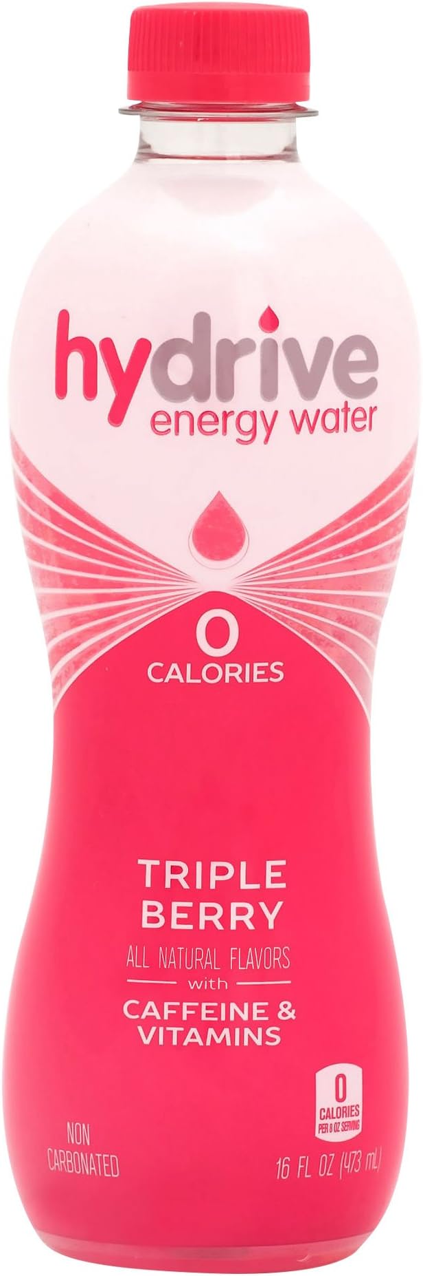 Hydrive Energy Water | Triple Berry | Sugar Free | Zero Calories | All Natural Flavors | Natural Energy | 16 oz (Pack of 12)