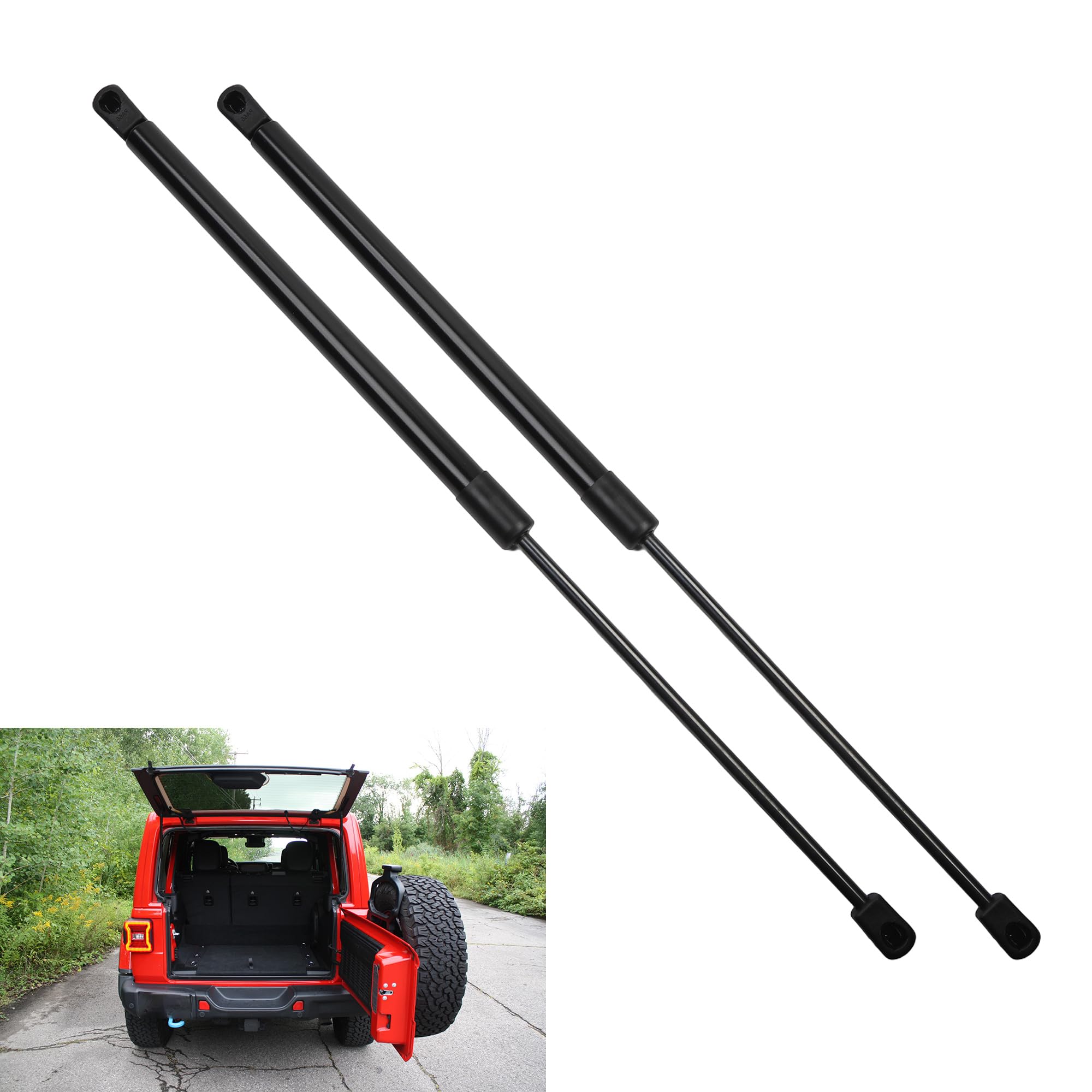 Dasbecan Rear Hatch Liftgate Struts Lift Supports, 68282670AA Gas Spring Prop Rods Tailgate Struts Shocks Compatible with Jeep Wrangler 2018-2024