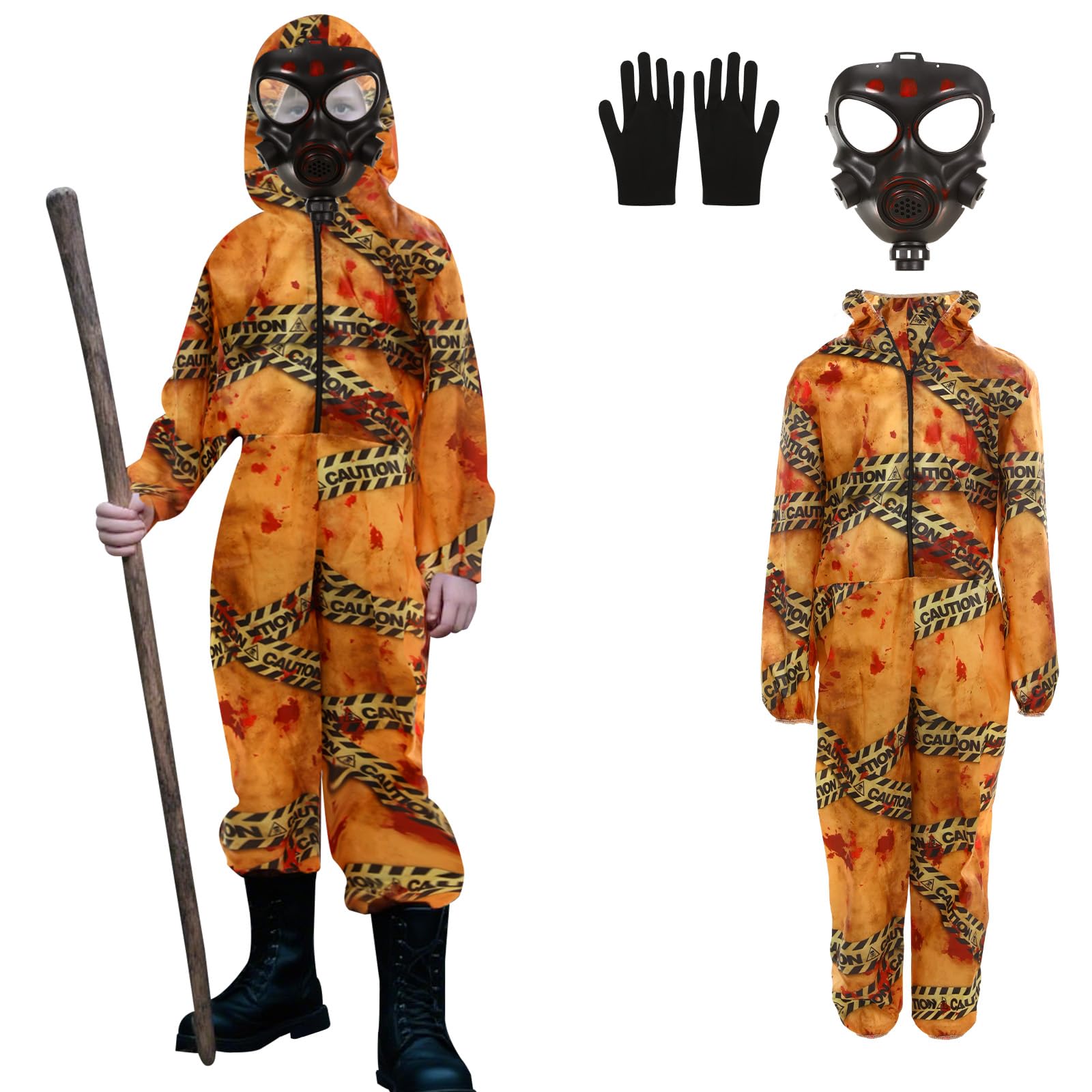 View 1 of **View Clerk Notes**CFGPMM Toxic Hazmat Cosplay Costume - Yellow, Medium