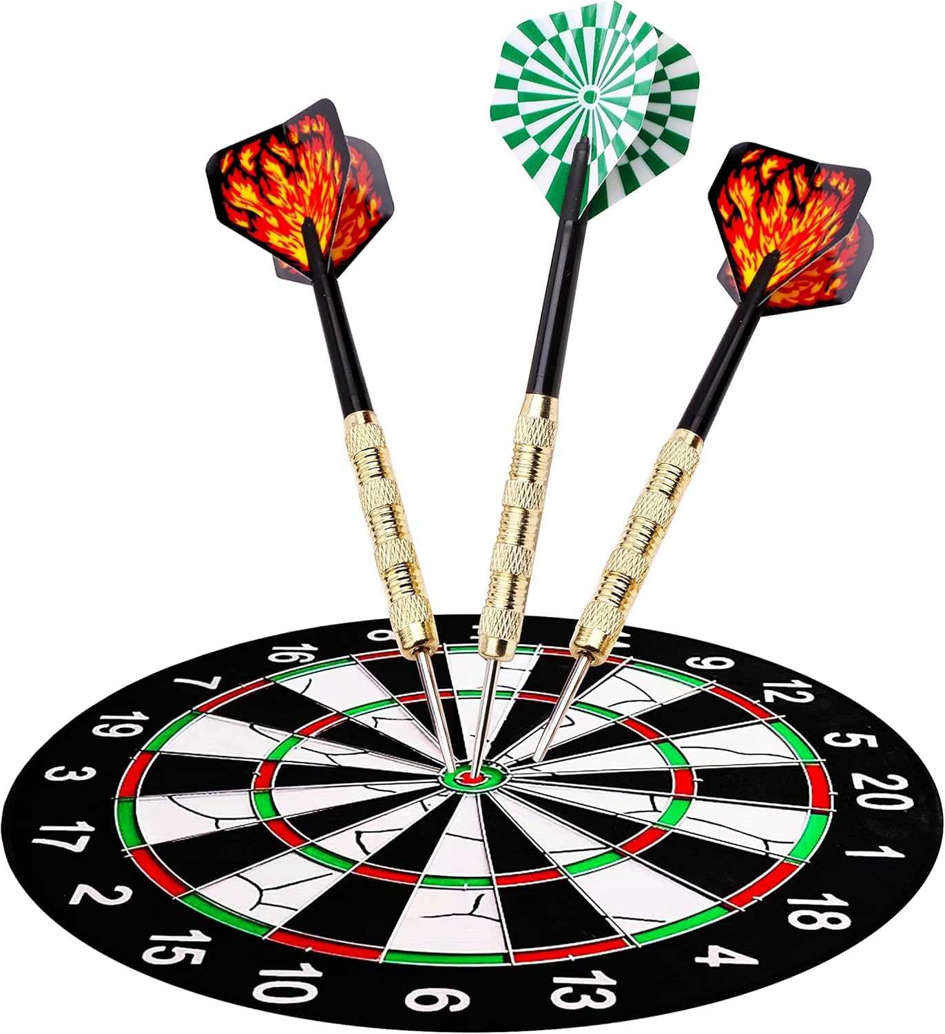 Leosportz Steel Tip Darts for Adult - Professional Darts for Dart Board | Steel Pointed Darts for Professional Play | 15cm Long Air Steel Dart (Pack of 9, Classic Gold) 4