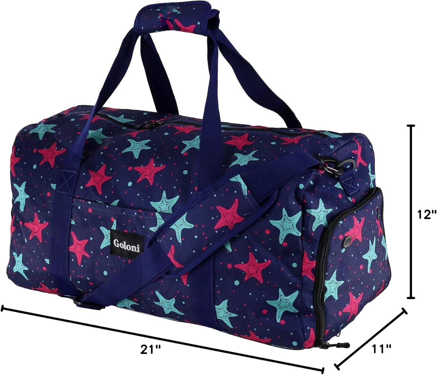 Goloni Cute Duffle Bag for Women, Gym Bag with Shoe Compartment, Lightweight Weekend Travel Duffel Bag,Overnight Bag with Wet Pocket - Image 7