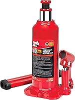 BIG RED T91003B 10 Ton Hydraulic Welded Bottle Jack - 20,000 lb Capacity, Red, Heavy Duty for Trucks & SUVs