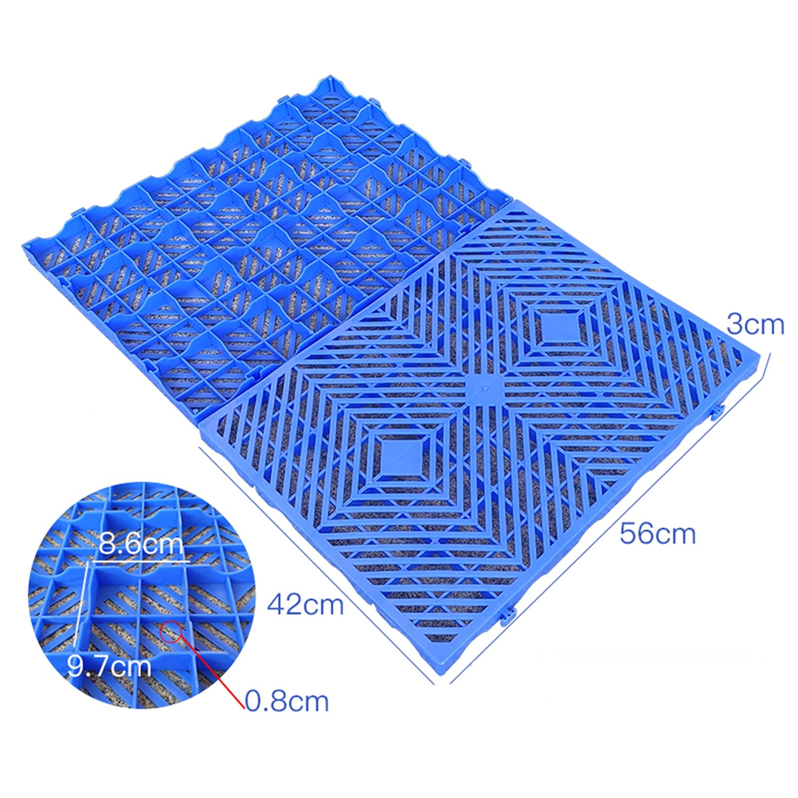 Kanduo Pallet di plastica Pallet in plastica for Lo stoccaggio di Merci in Cantina, Magazzino, ripostiglio, 1 Confezione, Pallet di trasferimento inseribile Pallet di Trasporto annidabili