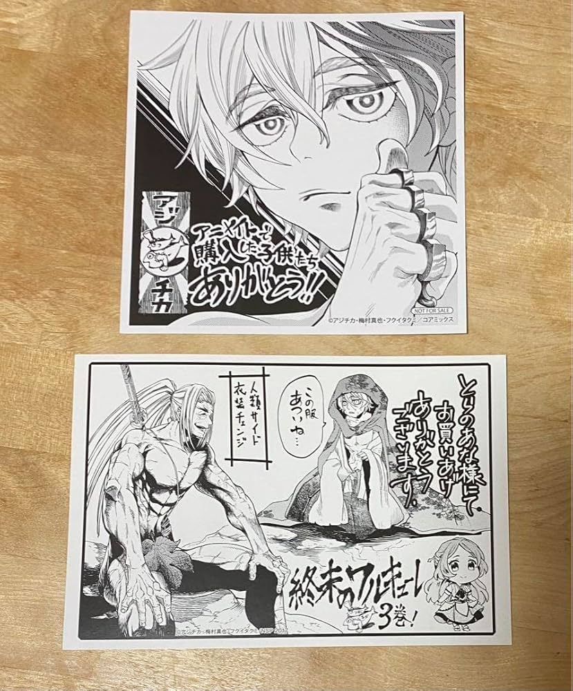 終末のワルキューレ　1巻特典　イラストカード　ポストカード　とらのあな 終末のワルキューレ tutaya 特典 イラストカード ポストカード