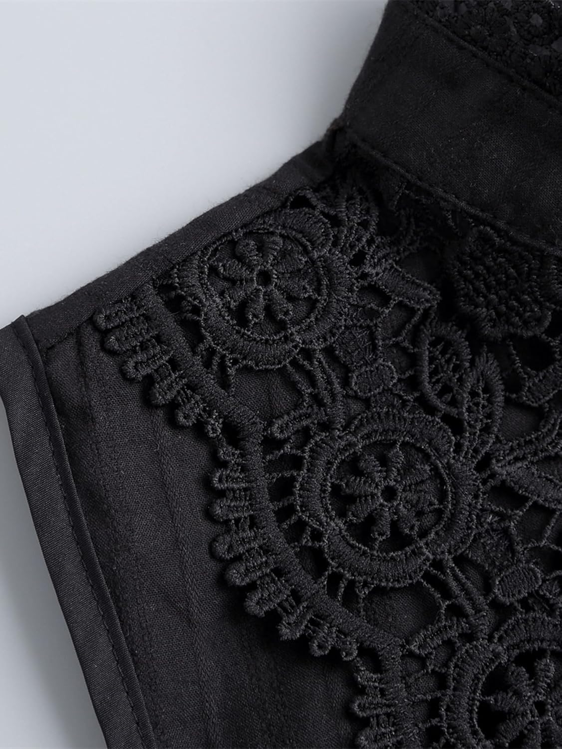 Comfortable Soft Jacquard Fabric Fake Collar for Women - Detachable, Adjustable Mock Collar for Blouses, Dresses - Image 5