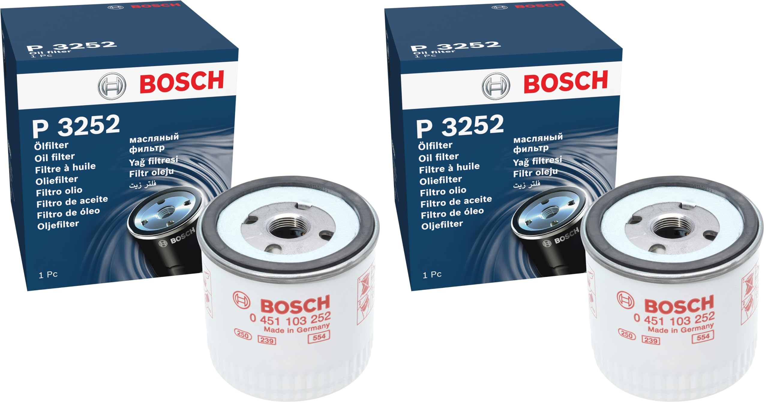 Bosch P3252 - Ölfilter Auto (Packung mit 2)