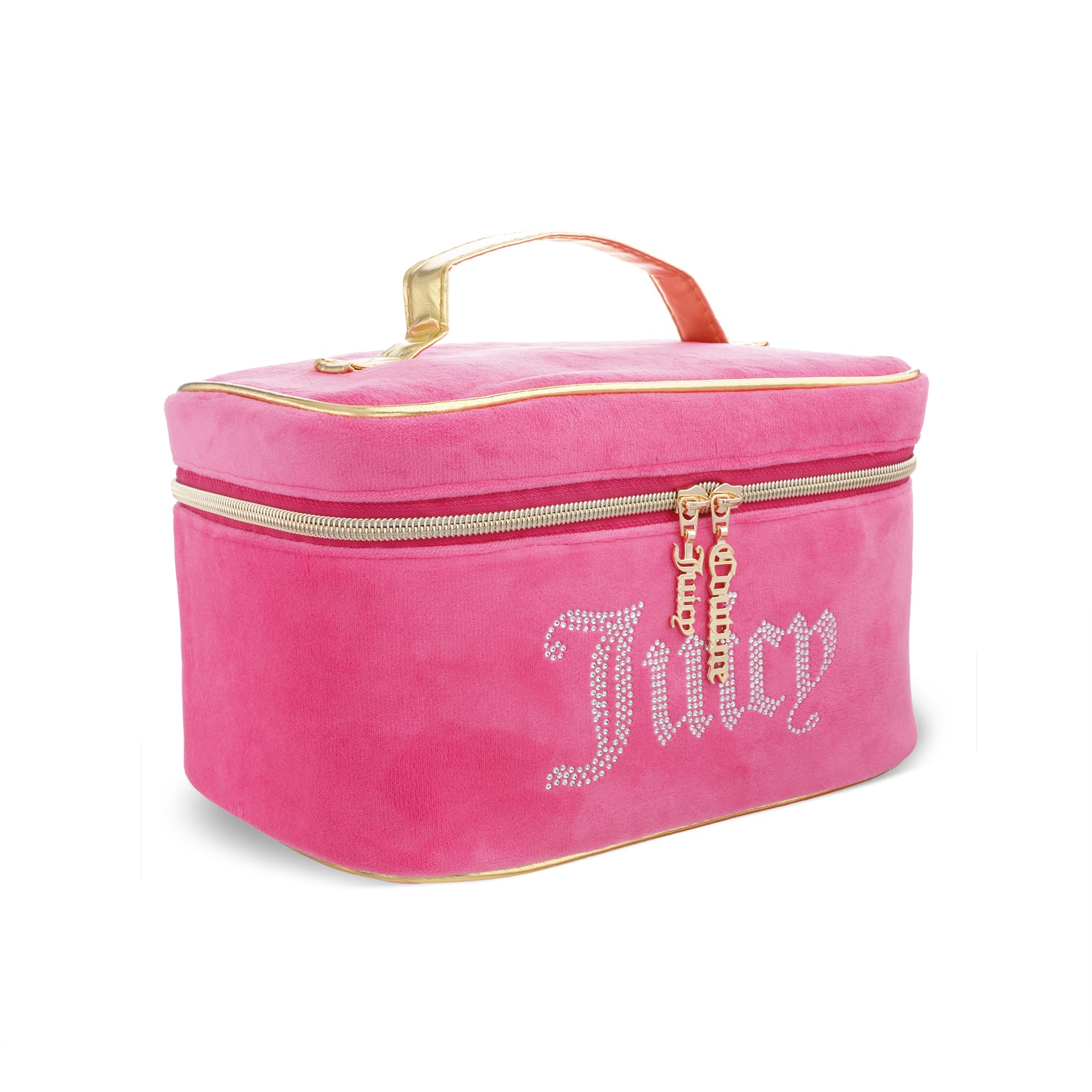 Juicy Couture Velour Rhinestone Makeup and Toiletry Travel Organizer