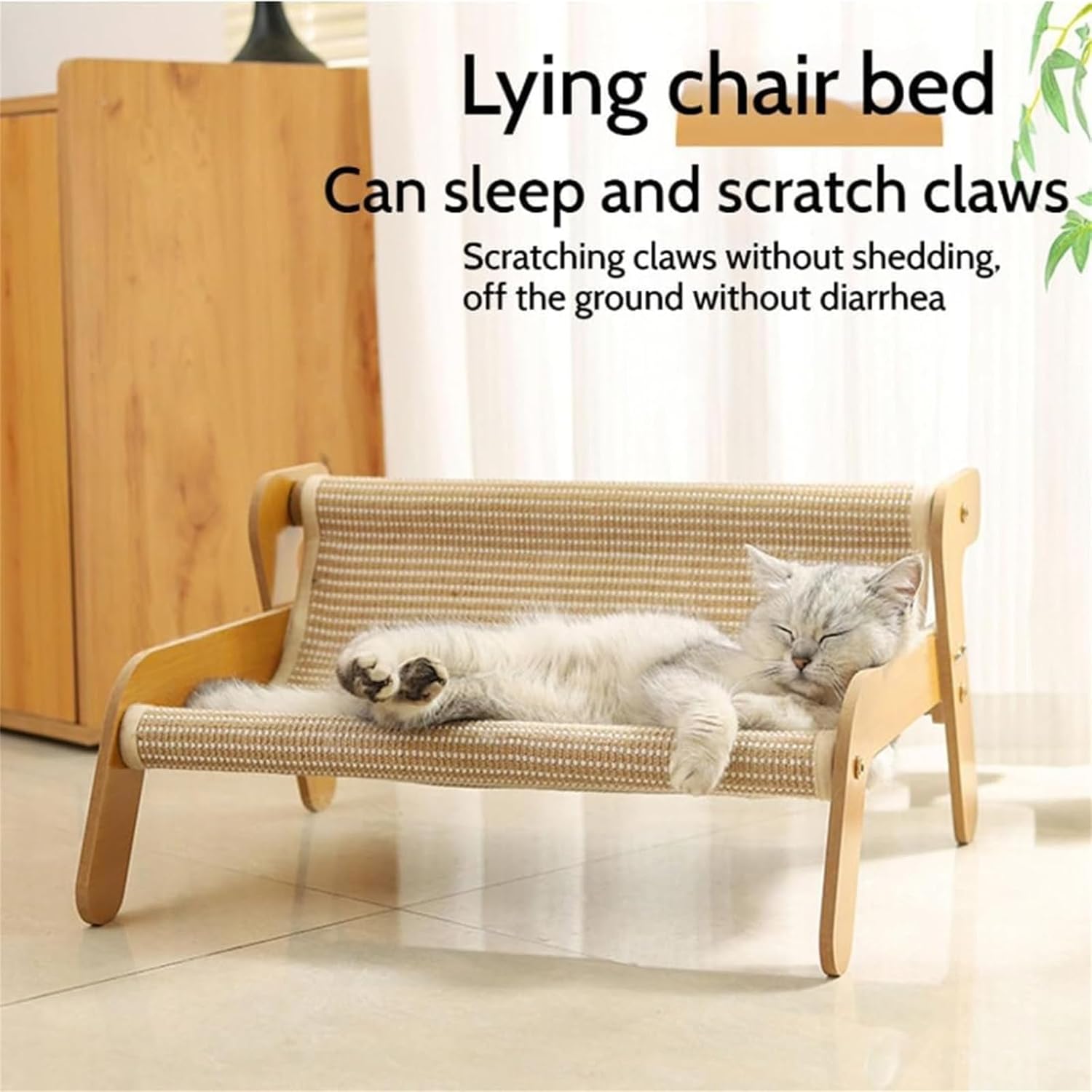 Mellowkin Cat Scratcher Couch, Mellowkin The Claw Lounge for Cats, 2-in-1 Cat Scratch Pad and Lounger for Large Cats (Style-A)