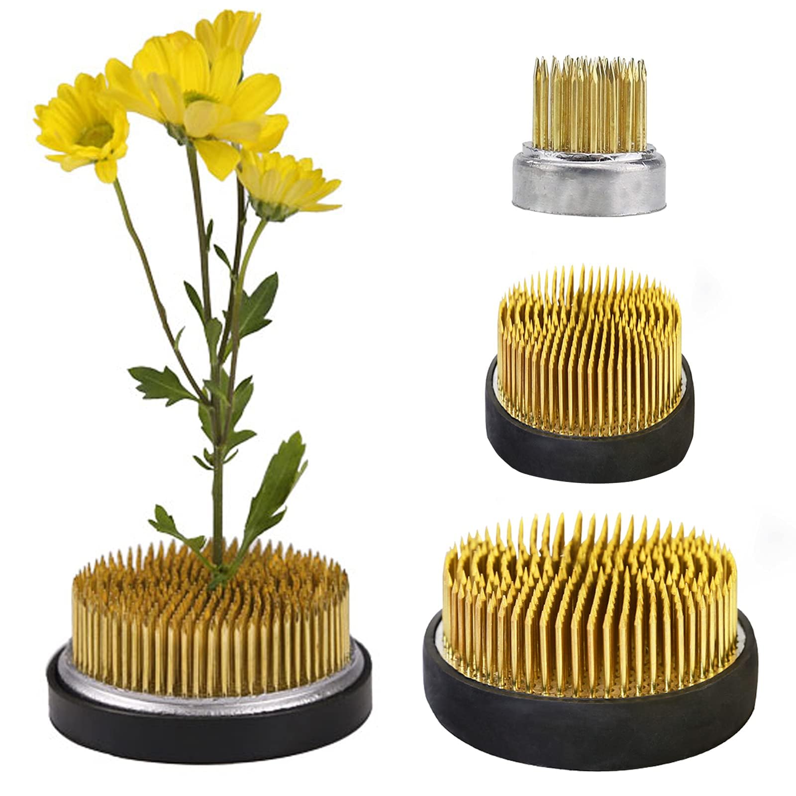 Amazon.com: Ikebana Stem Holder, 3 Pieces Flower Frog Kenzan Fixed