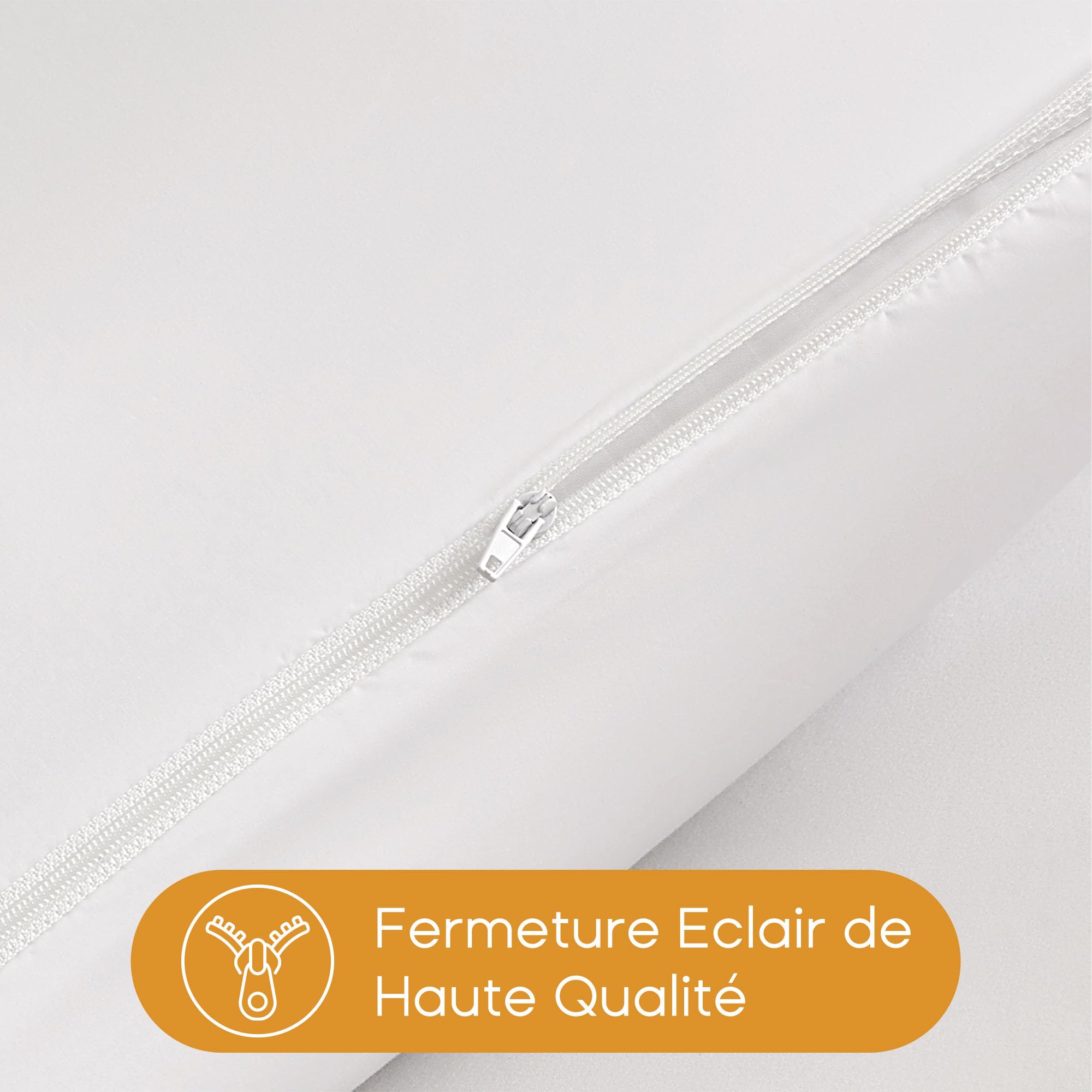 Sonive 100% Coton Housse de Coussin 65x65cmx2, Oeko Tex certifié Décoration pour Coussin Confortable Super Doux de Haute qualité, Blanc (Lot de 4)
