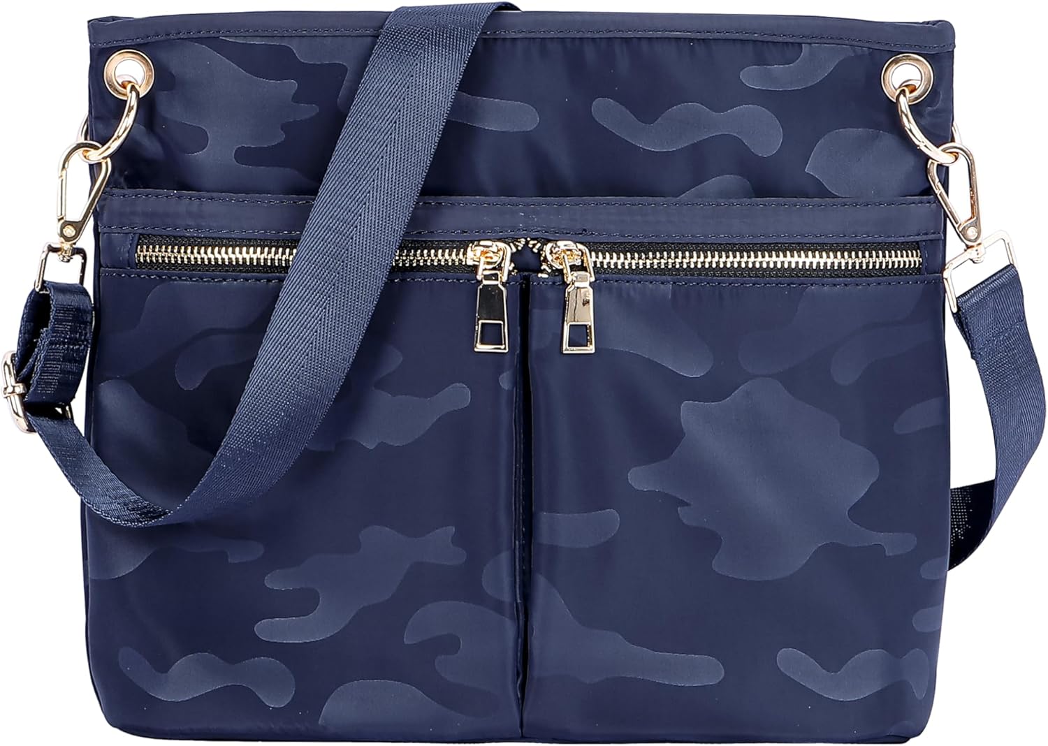 Crossbody Nylon Handbag Women High Texture Shoulder Bag Multi-Pocket Lightweight Shopping Messenger Bag