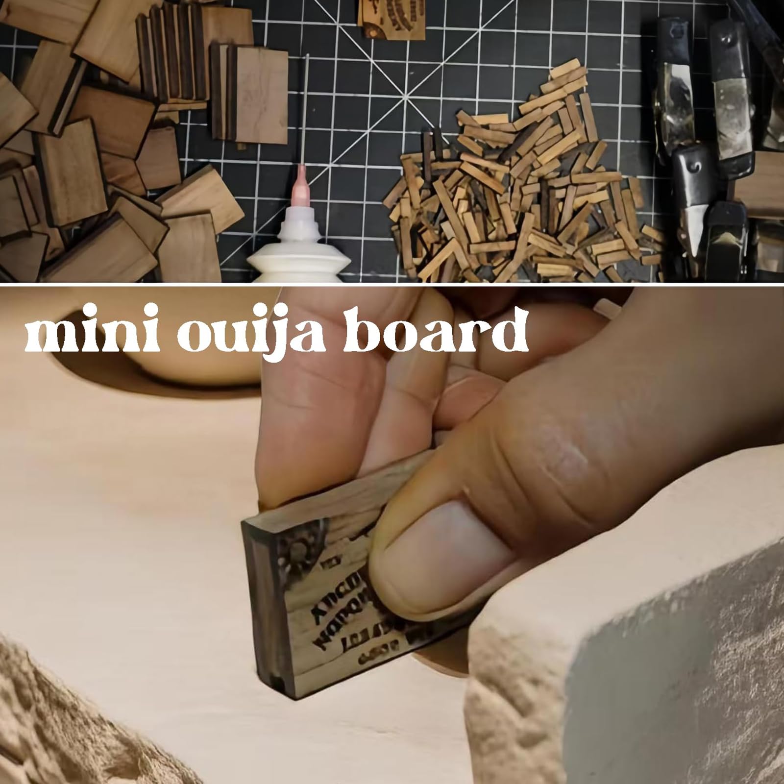 Tavola Ouija In Miniatura In Legno, Con Planchette, Decorazione Gotica Vintage, 10 Cm, Per Collezionisti E Arredamento