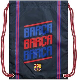 Icon Sports Fan Shop Soccer Club Team Logo Cinch Bag (FC Barcelona, Barca Navy)