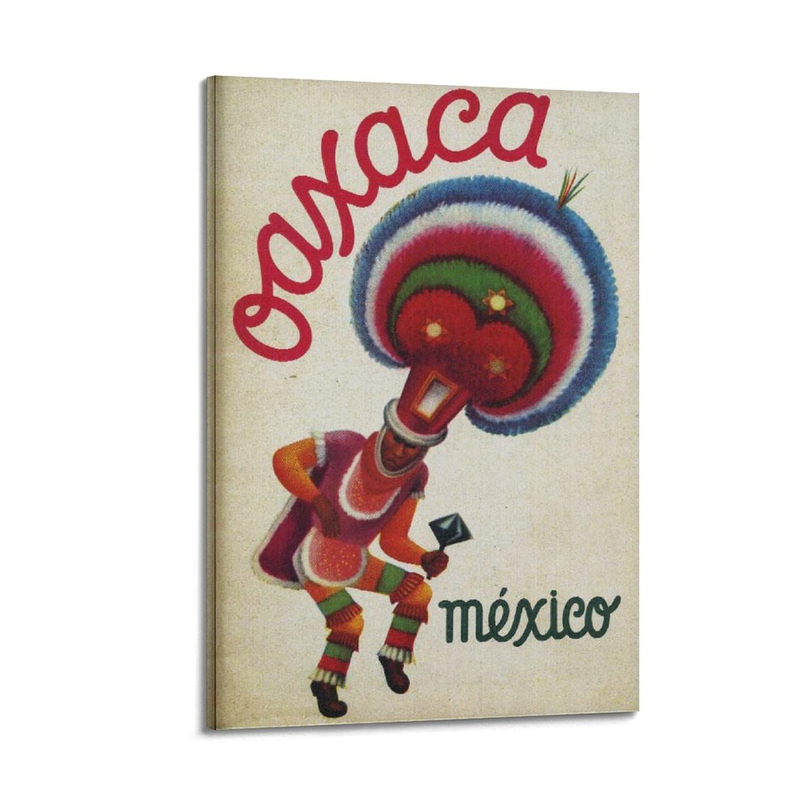 xiaoxiaoshen Vintage Oaxaca Mexico Travel Retro Canvas Poster Wall Art Prints Room Aesthetic Murals Bedroom And Living Decorations 12x18inch(30x45cm)
