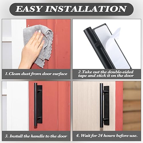 Miniatura 4 de Barydat Paquete de 50 tiradores de cajón autoadhesivos de plástico ABS, manijas de puerta adhesivas, manijas de gabinete, ayudantes de extracción