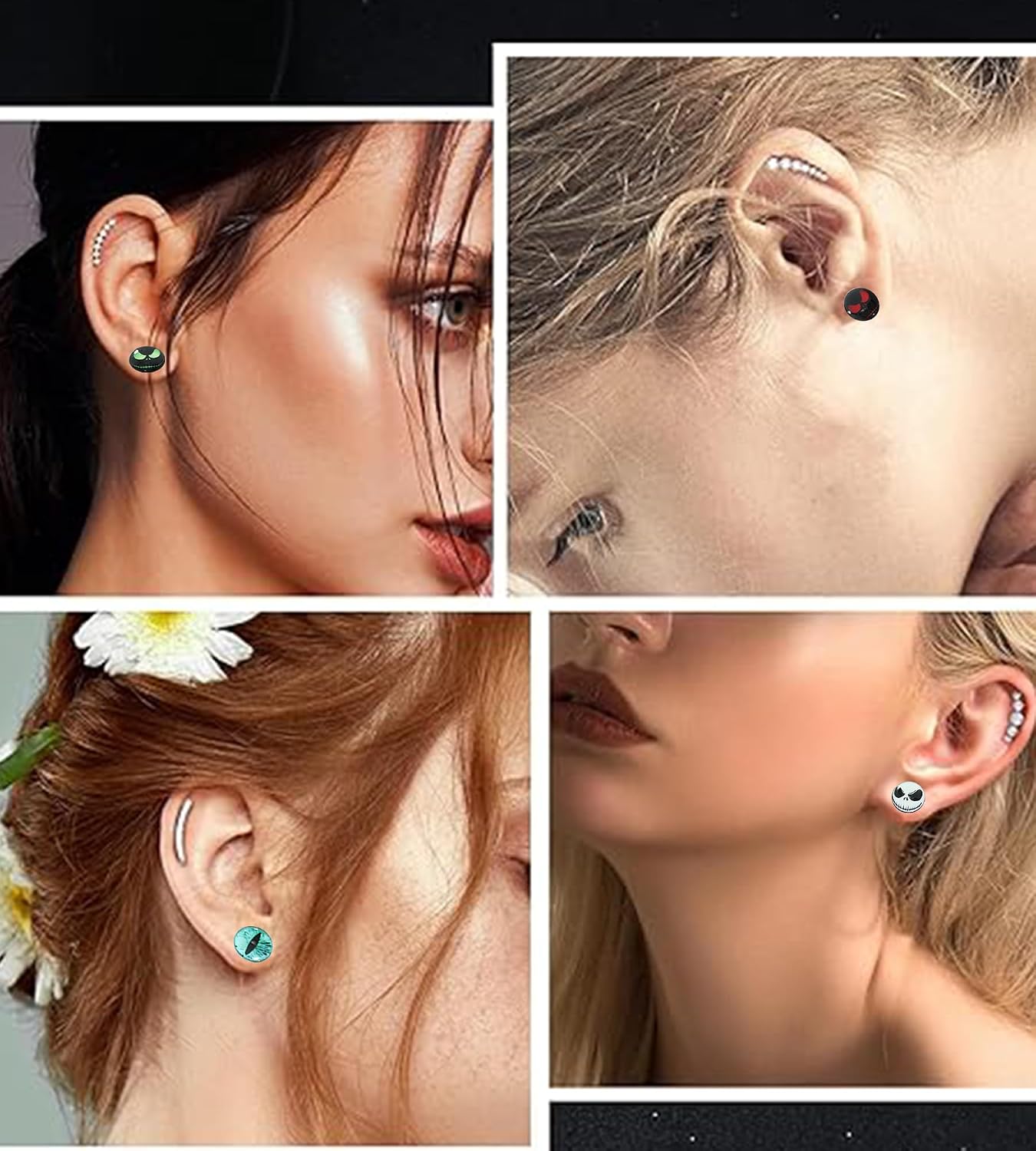 8-10pcs of Acrylic Ear TunnelAnd Plug Stretcher Expander Gauges Earrings Piercing Screw Kit for Men Women… image 4