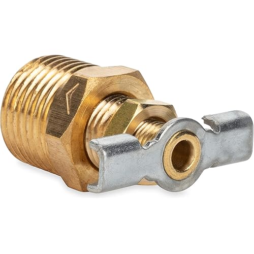 Camco ½" RV Water Heater Replacement Drain Valve - Replace Your RV Water Heater Drain Valve | Simple and Easy Installation | Durable Brass Construction - (11703)