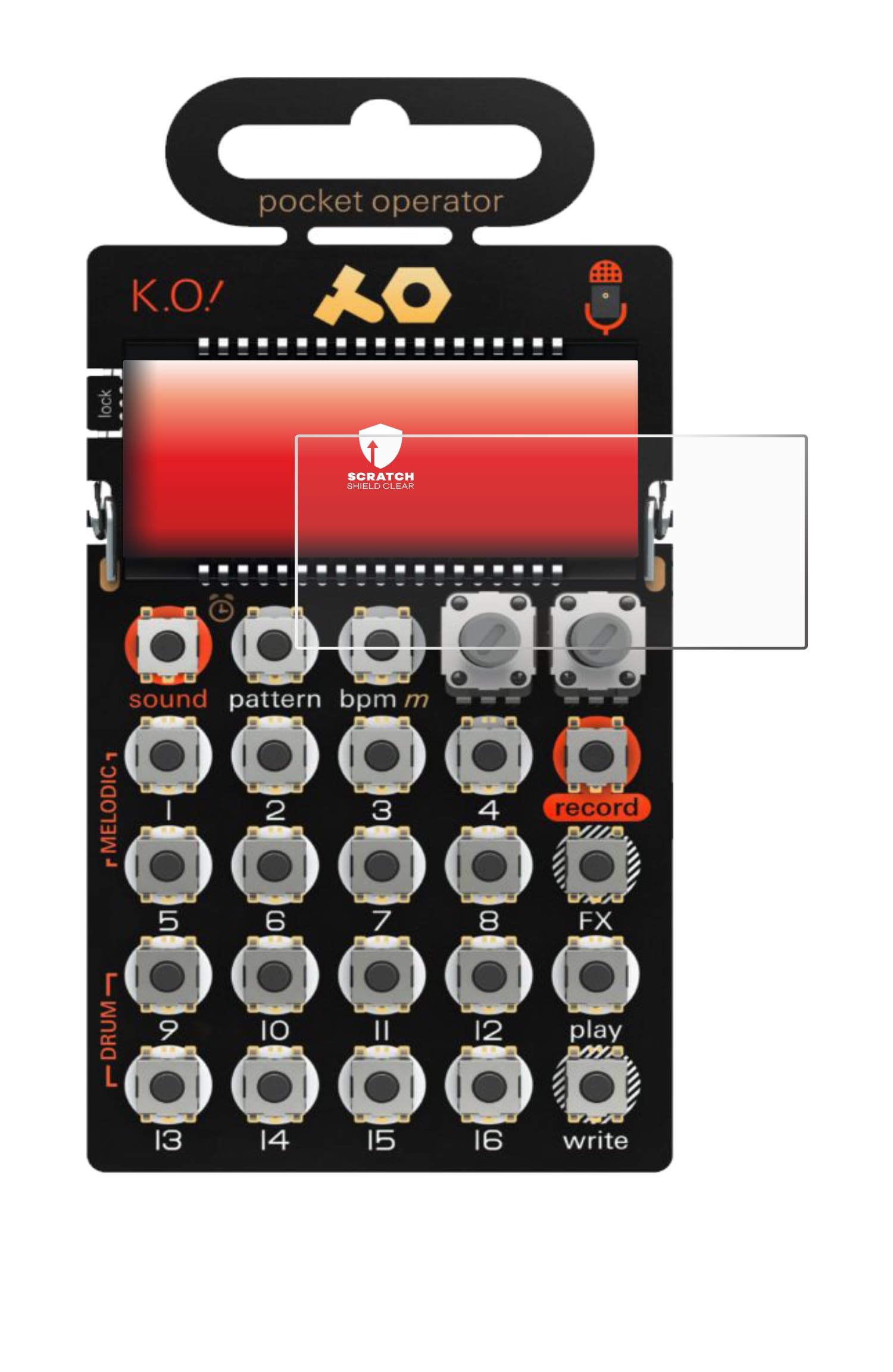 upscreen Scratch Shield Screen Protector compatible with Teenage Engineering PO-33 K.O! - HD-Clear, Anti-Fingerprint