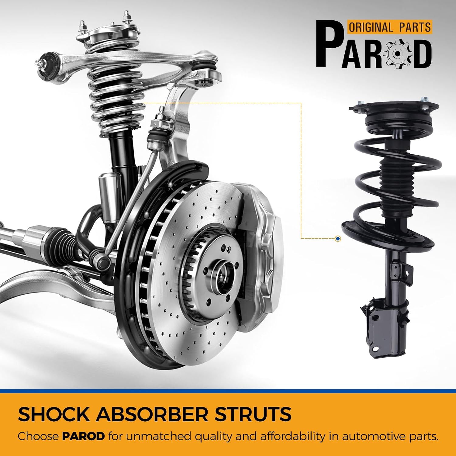PAROD 172605 172604 Front Suspension Shock Absorber Strut fit for Nissan Maxima 2009 2010 2011 2012, Front Passenger and Drive Side, w/Coil Spring Assembly