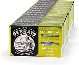 CONSERVAS SERRATS - Sardines Txikis à l'Huile d'Olive Vierge au Citron - 12 Boîtes x 115g (Total : 1380g) - Touche Citronnée Fraîche et Naturelle - Fabrication 100% Artisanale - 1