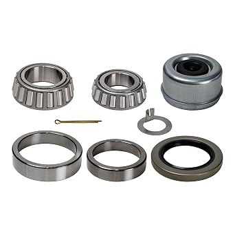 7000 lb Trailer Bearing Kit for #42 Spindle - Dexter Compatible - Grease Seal, Dust Cover, Cotter Pin, Inner & Outer Bearings