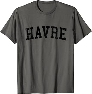 Vintage Havre MT Distressed Black Varsity Style T-Shirt