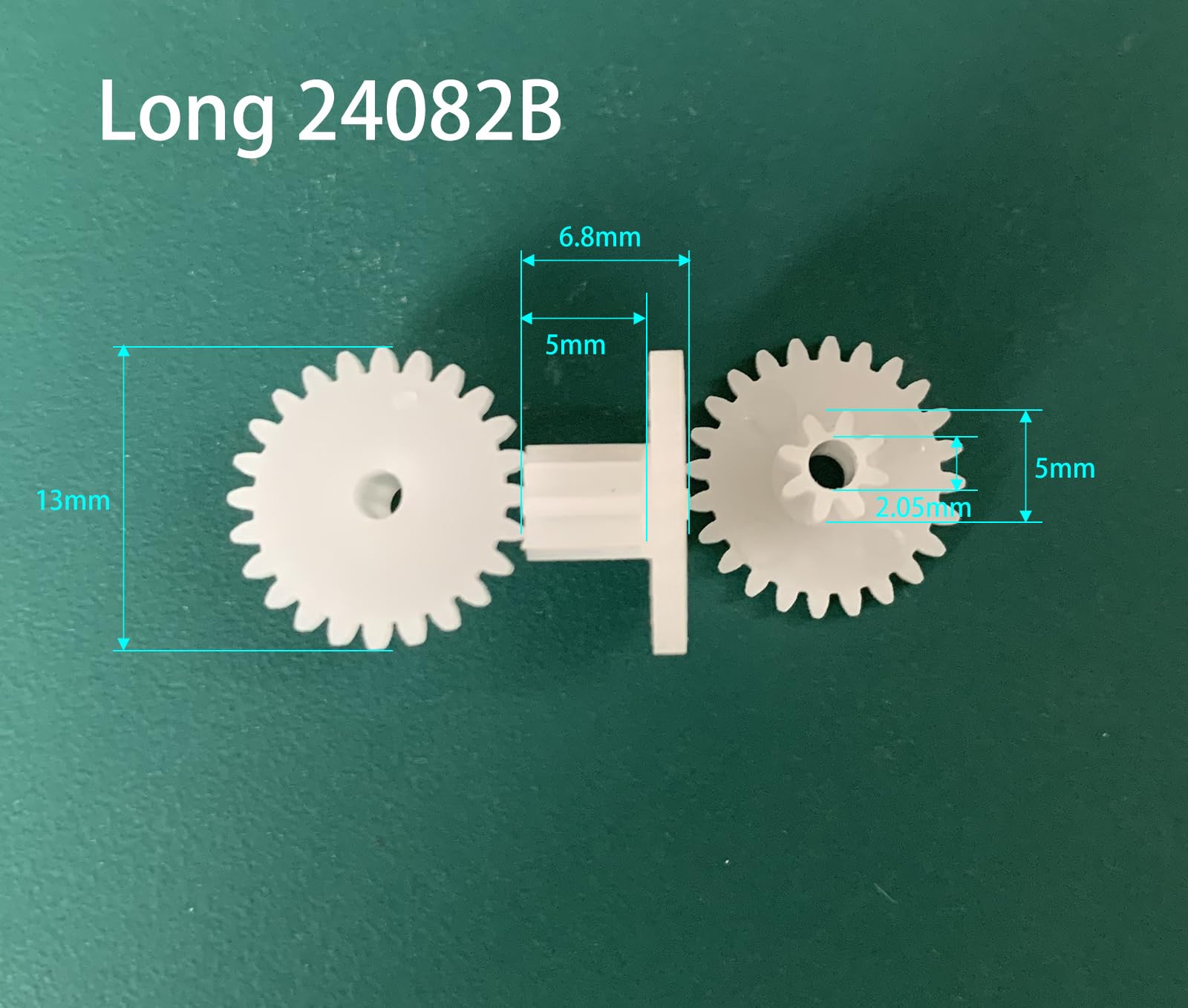 Shaft Pinion 10pcs 0.5 Module 24082B Plastic Bilayer Gear 2mm Loose Fit Shaft Gear Wheel 0.5M 8 Teeth 24 Teeth Double Layer Gear Motor Transmission