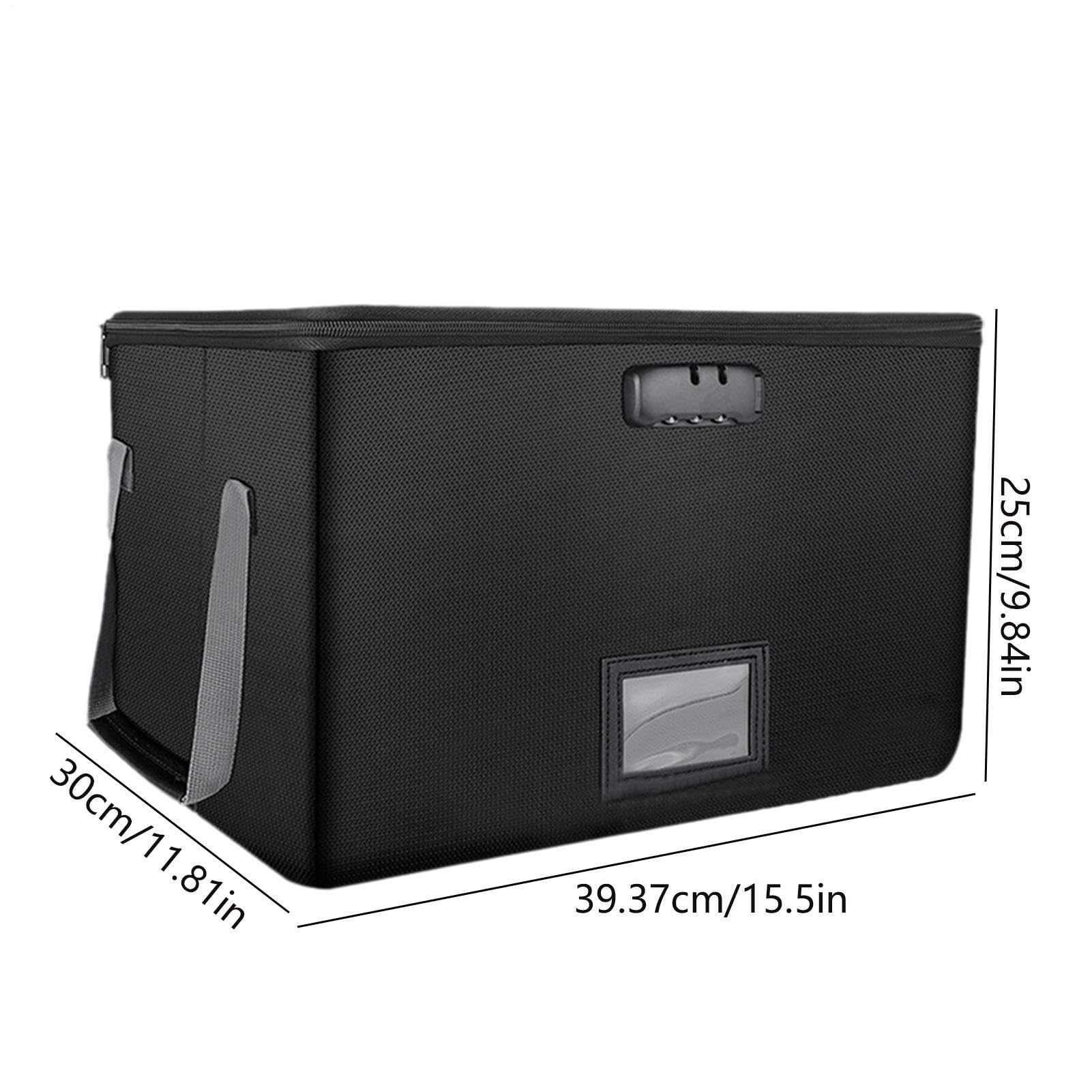 Wasserdichte sichere Box Locking File Box | Feuerbeständige | Dokumentenorganisatorgehäuse | Durable versiegelten Lagerbehälter mit Griff | Großes tragbares Archivierungssystem für Rechts